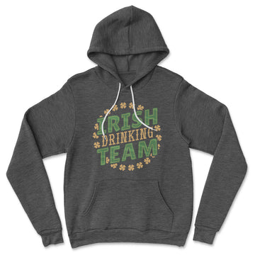 Irish Drinking Team Hoodie in Dark Grey Heather color